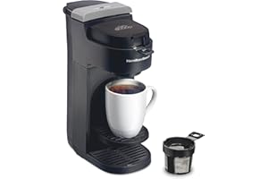 Hamilton Beach The Scoop Single Serve Coffee Maker & Fast Grounds Brewer for 8-14oz. Cups, Brews in Minutes, Black (47620), Next Gen