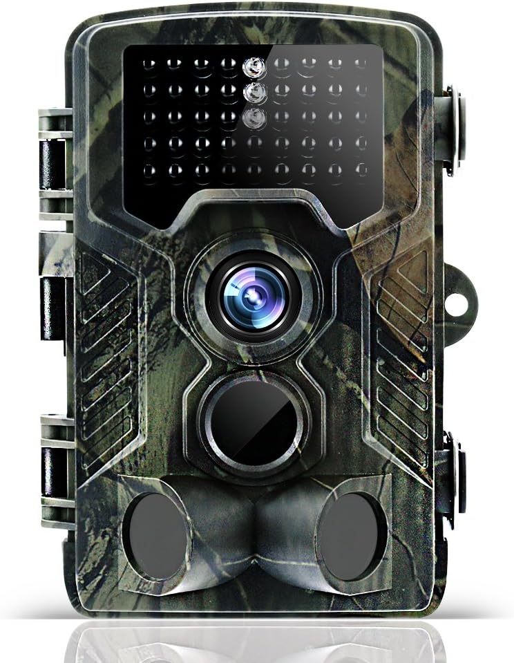 Odthelda Wildlife Trail Camera 12MP 1080P Hunting Scouting Game Cam with 42Pcs Infrared LED Night Version Motion Activated up to 65FT IP56 Waterproof Camera for Outdoor Surveillance Home Security