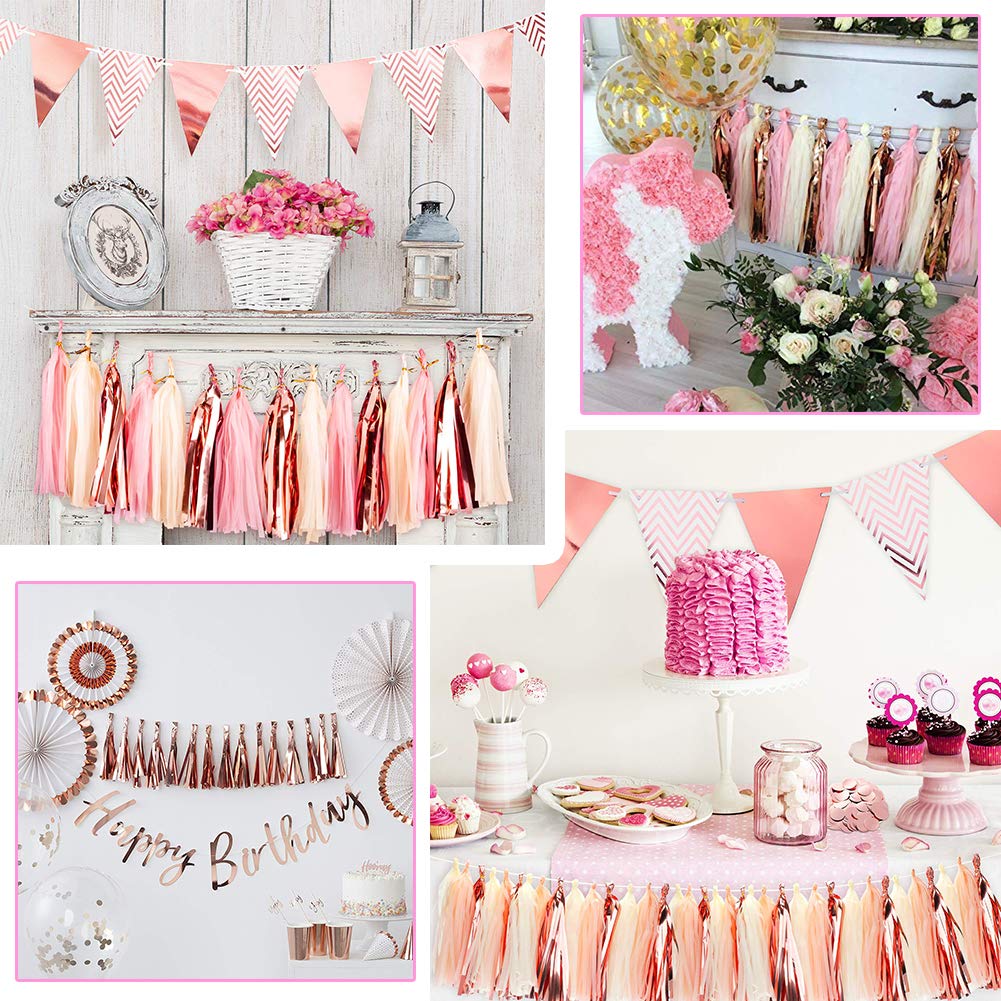 Happy Birthday Banniere Ballons Confettis Decoration Anniversaire Fille 1 An Deco Anniversaire Kit Ballons Roses Et Blanc Pompons Papier Pour 2 Ans 3 Ans Ballon Etoile Ballons De Baudruche Fournitures De Loisirs Creatifs
