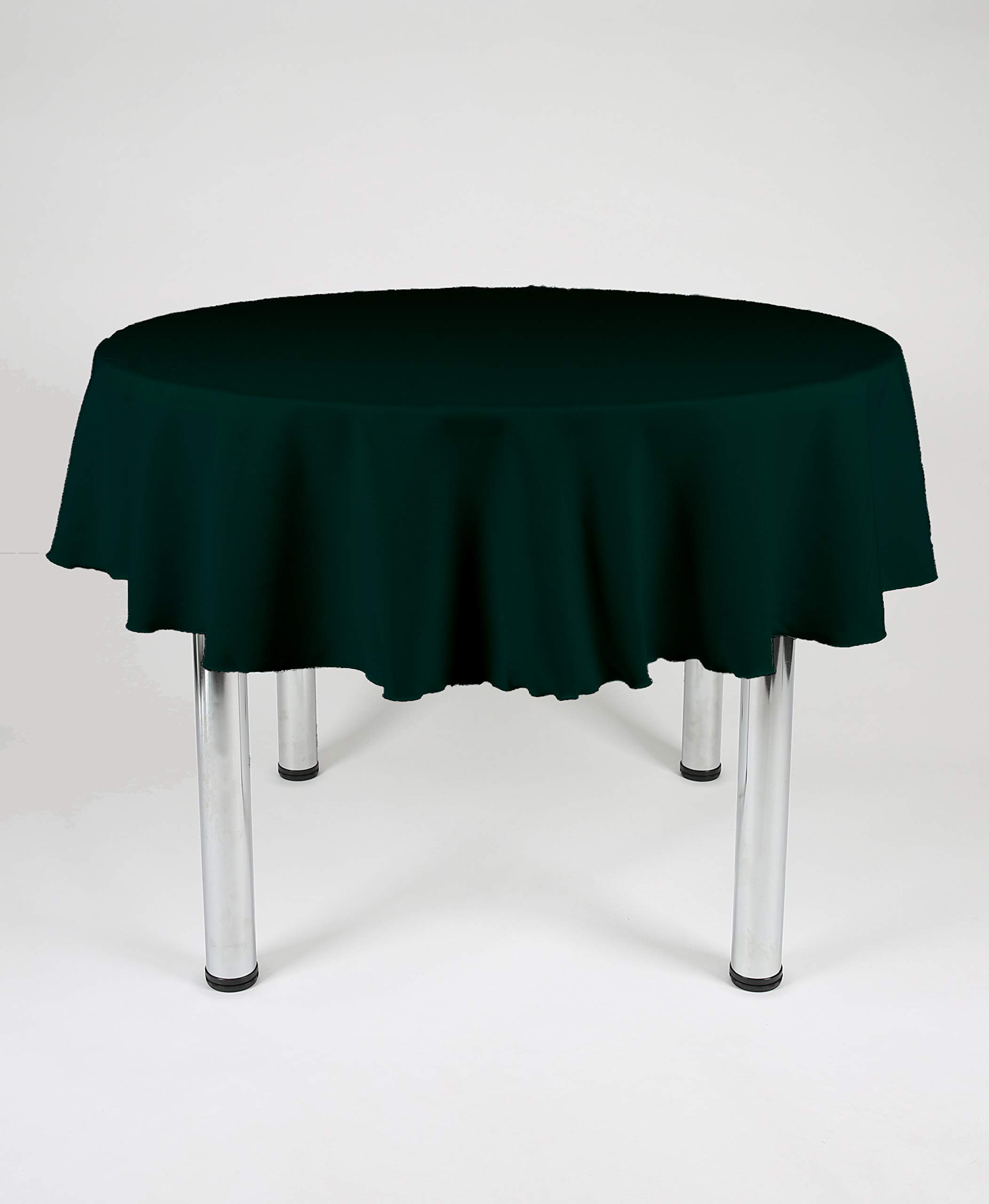 Hope Textiles Bottle Green 54" Diameter (137cm) Small Round Fabric TABLECLOTH/TABLE CLOTH (Polyester, not cotton)