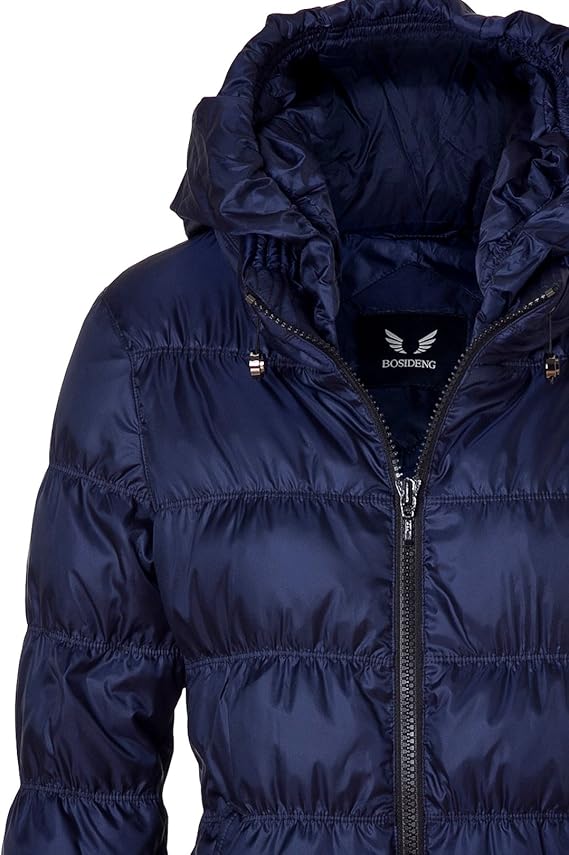 Damen Daunenjacke Jacke Kapuze blau Gr.42 Amazon.de Bekleidung