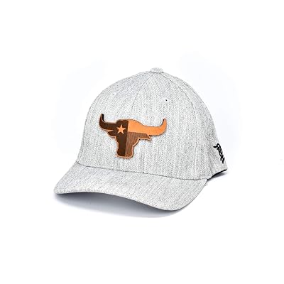 Longhorn Leather Patch Hat Flex Fit 