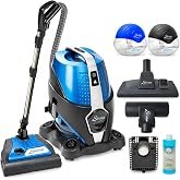 Sirena Water Filtration Vacuum Cleaner, Bagless Canister Premium Pack | Wet and dry pickup, pet hair tools, two Twister air purifiers, Turbo Brush, replacement HEPA filter
