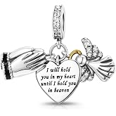 Alstade Bible Family Mom Wife Love Heart Dangle Charm 925 Sterling Silver Charms fits Bracelets and Necklace Pendant Bead Charms Jewelry Present for Women Family Friends