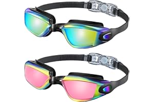 NSSIW Goggles-Kids-Swim Kids Swimming Goggles : Anti Fog Kids Goggles with UV400 and No Leak 2 Pack Age 8-14