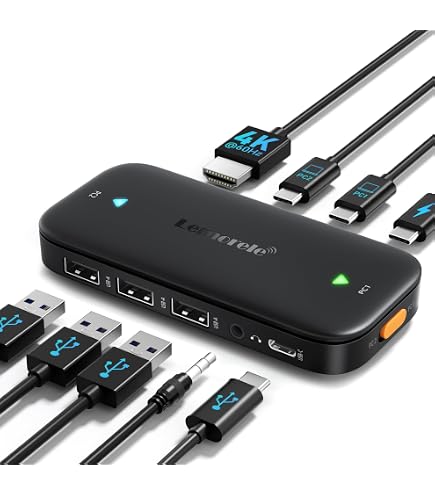Amazon.com: StarTech.com 2 Port Hybrid USB-A + HDMI & USB-C KVM