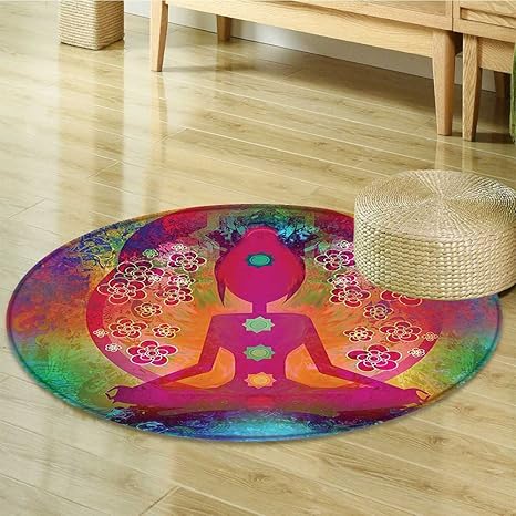 Amazon.com: Alfombra redonda para niños, estera de yoga ...