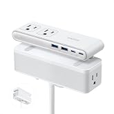 Anker Nano Power Strip, Desk Clamp, 70W Max, 1500J Surge Protector, 2 USB C | 6AC 5ft Extension Cord, Outlet Extender Desk Organizer Gaming Accessories Home Office Essentials, Fit 0.6~1.8'' Tabletop Edge