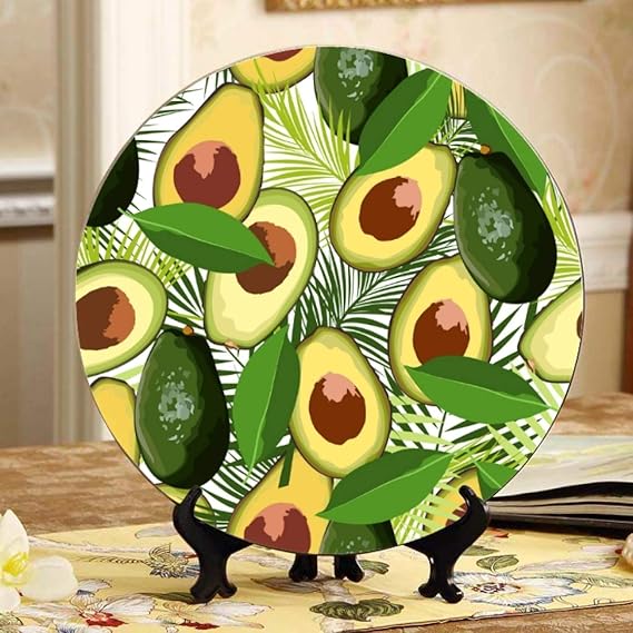 Plato decorativo de frutas tropicales de aguacate Plato decorativo de