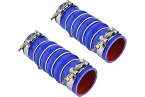 FLTRUCKTOP 2PCS F50-6308 28359 Silicone Upper Radiator Hose W/Clamps Replaces Paccar Kenworth Peterbilt F50-6308 28359