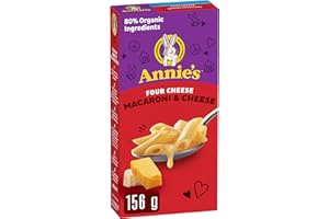 ANNIE'S - MACARONI AND CHEESE Four Cheese Pasta, No Artificial Flavours, No Synthetic Colours, Contains Real Cheese and Milk 