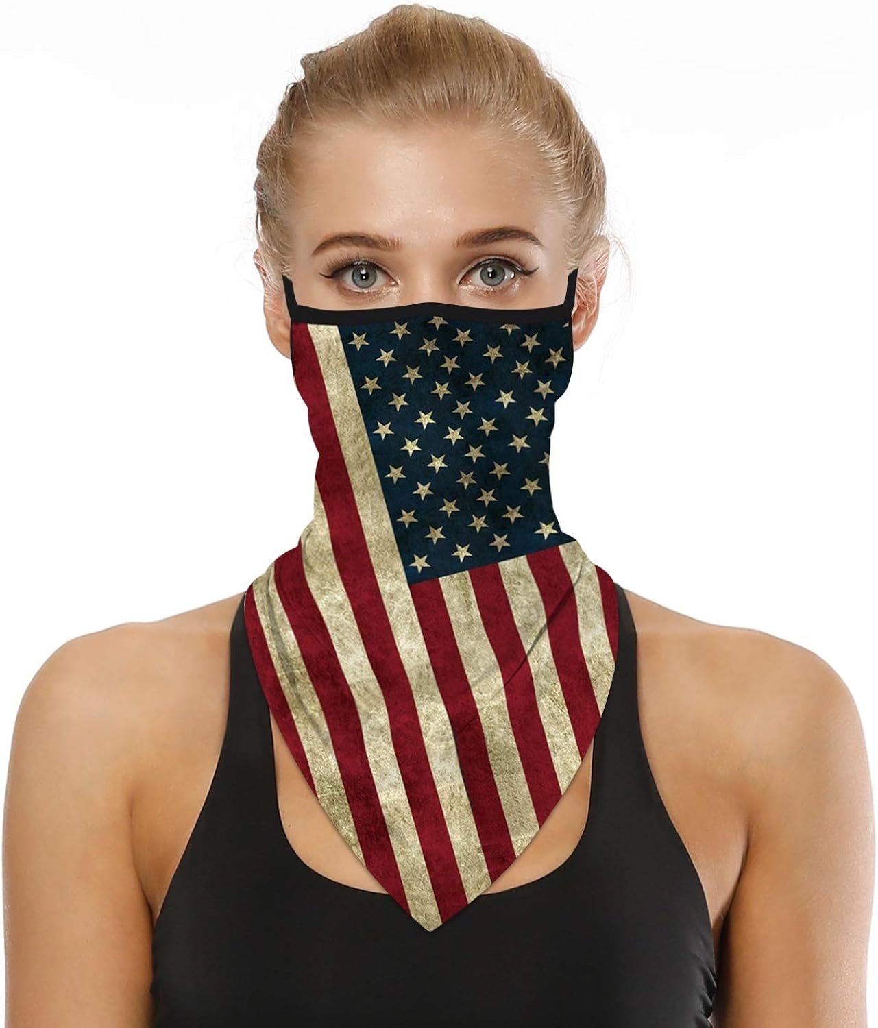 LOLONG Face Bandana Ear Loops Stylish Men Women Neck Gaiters for Dust Wind Motorcycle