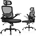 Totnz Ergonomic Mesh High Back Desk Chair with 2D Armrest and Headrest, Adjustable Lumbar Support, Swivel Office Chair for Big and Tall Users