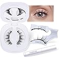 B&Qaugen Magnetic Eyelashes with Applicator Lashes Reusable Glue-Free Natural Look Cluster Kit Easy to Wear and Remove（M01）