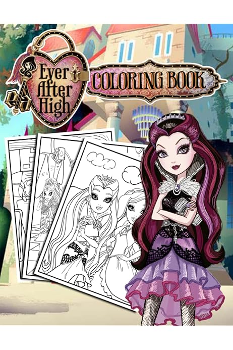 ever after high coloring book 55 one sided coloring pages featuring stunning illustrations about iconic scenes and characters for kids adults to encourage creativity wong david hj 9798538486243 amazon com books