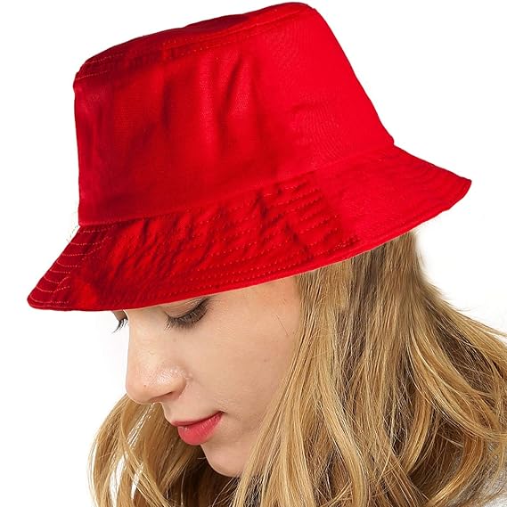 Red bucket hat womens Clearance