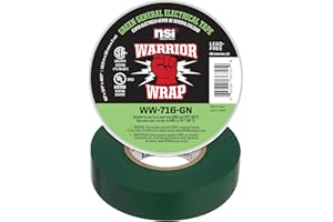 NSI WarriorWrap General 3/4 in. x 60 ft. 7 mil Vinyl Electrical Tape, Green