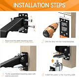 SOLEJAZZ Workbench Caster Kit 300KG Heavy Duty Retractable Wheels 4 Pack Steel view 5