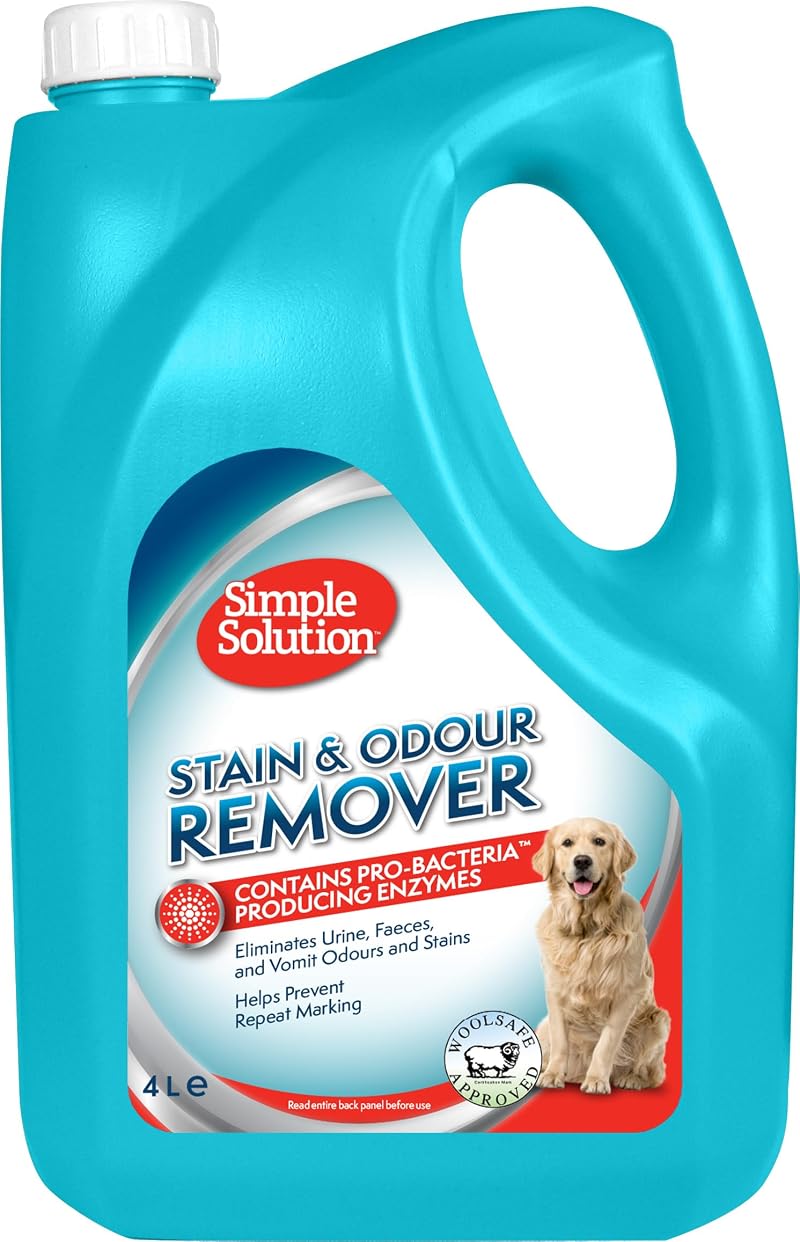 Simple Solution Dog Stain and Odour Remover 4 Litre Enzymatic Pro-Bacteria