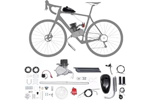 FREDERIMO Upgraded 100cc Bicycle Engine Kit, 2 Stroke Bike Motor Kit Petrol Gas Motor Conversion Kit Air-Cooling Modified Full Set