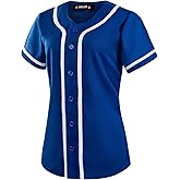 EALER BJW80 Series Women's Baseball Jersey Softball Jersey Button Down Shirts