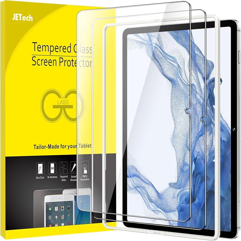 JETECH Screen Protector for Samsung Galaxy Tab S8 Plus / S7 FE 12.4 2-Pack