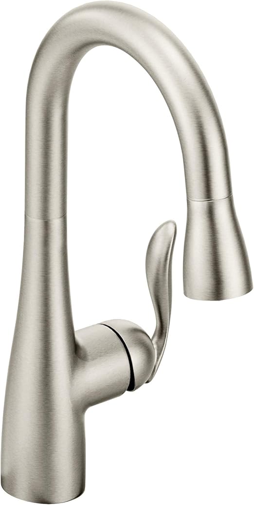 Moen 5995srs Arbor One Handle High Arc Pulldown Bar Faucet With