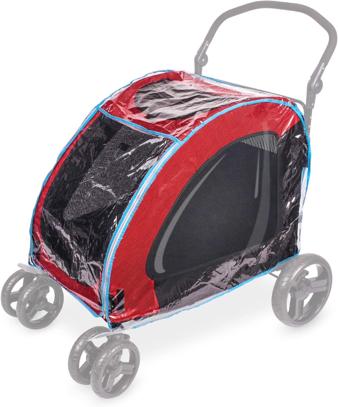 IREENUO Dog Stroller Rain Cover, Zipper Easy to Get On and Off with