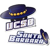 Desert Cactus University of California Santa Barbara Sticker Cal Santa Barbara Gauchos Vinyl Decal Laptop Water Bottle Car Scrapbook Sheet (4 Inch Set V1)