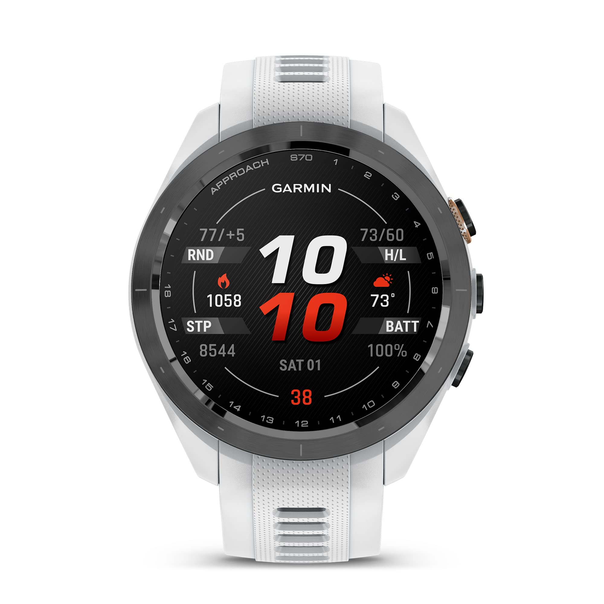 Garmin Approach® S70, Premium GPS Golf Smartwatch, 42mm, White