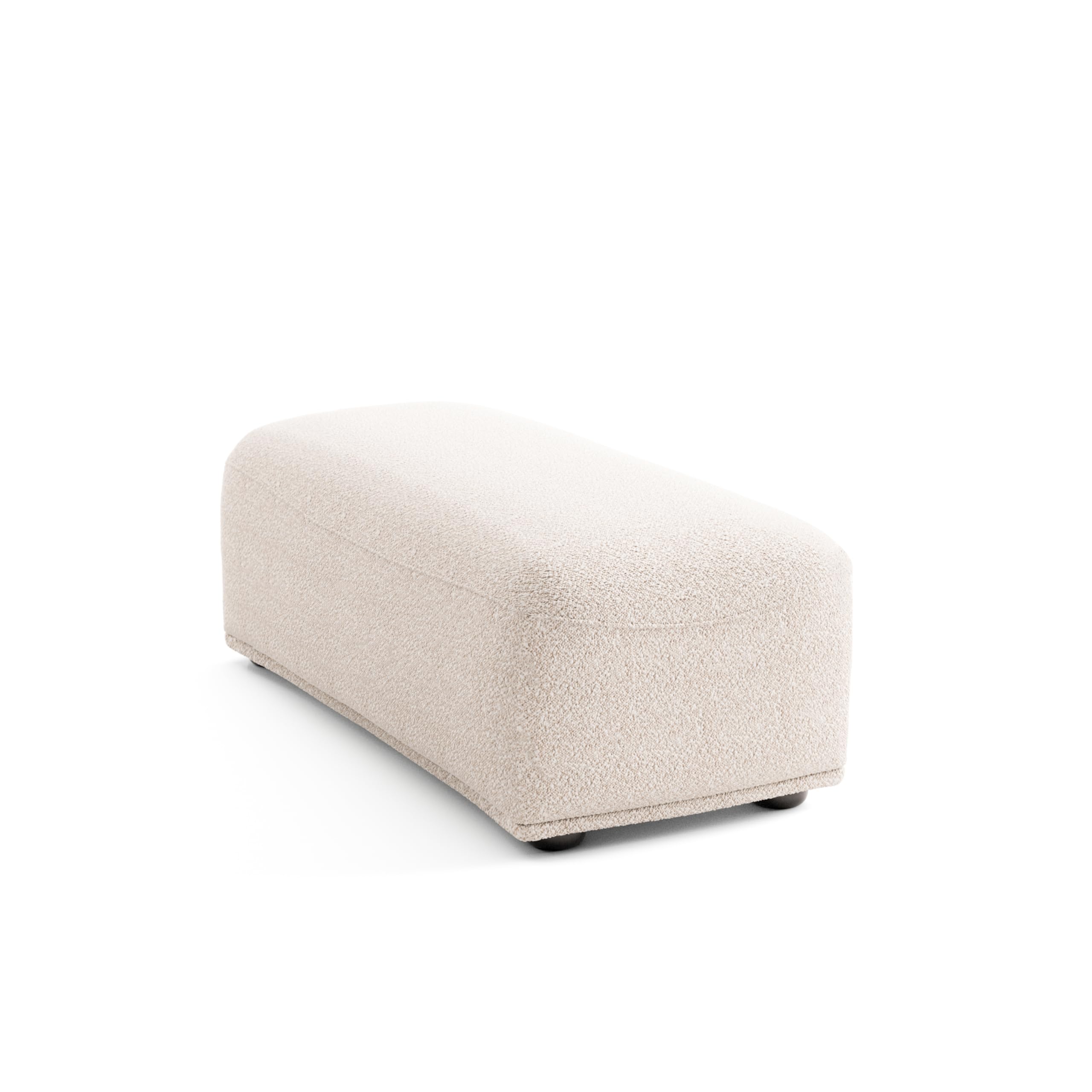 Photo 1 of Furniture of America Tatiana Modern Boucle Modular Rectangular Ottoman for Living Room, Office, Free-Combined, FSC & Oeko TEX Certified, Beige