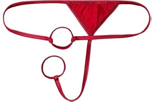 Oyolan Mens Sexy O-Ring Backless G-String Underwear Low Waist Mini T-Back Nightwear Lingerie