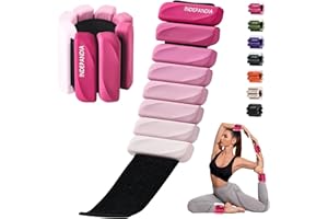 INDEPANDIA Adjustable Ankle & Wrist Weights for Women & Men, Set of 2 (1lb / 2lb Each), Silicone Weighted Bangles for Arm, Leg, Walking, Fitness, Yoga, Pilates Workout 24055