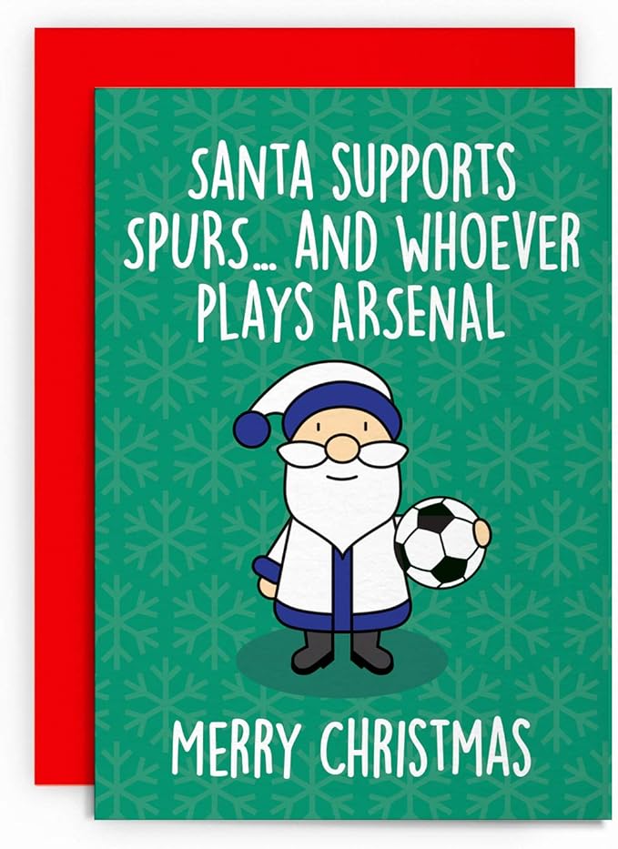 Christmas Card Tottenham Hotspur Funny Football Son Dad Husband
