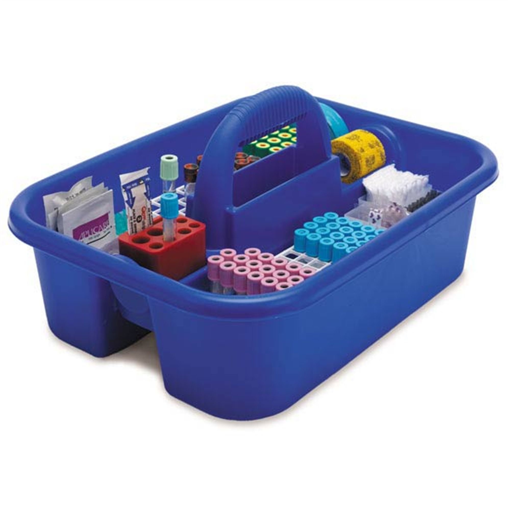 Large Phlebotomy Tote Blue with bin Cups, Tube