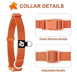 azuza 3 Pack Fall Dog Collars Comfortable and
