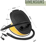 Milestone Camping 5-Litre Foot Operated Air Pump with 2 Nozzles - Light & view 3