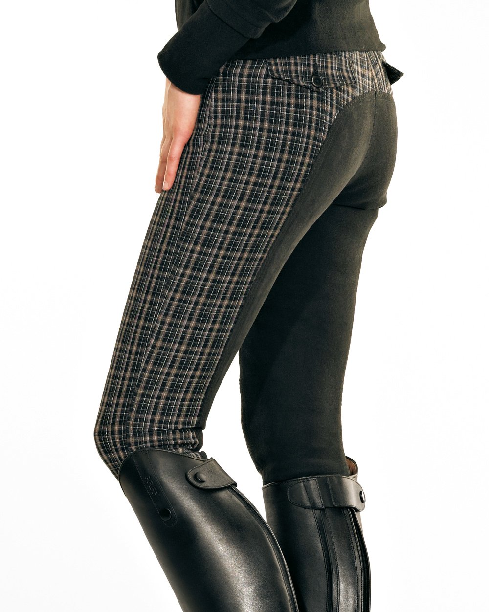 PFIFF Anna Womens Riding Breeches - 158, Multi-Coloured (Black/Brown)