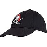 Ann Arbor T-shirt Co. Jolly Roger Pirate Flag | Skull & Crossbones Caribberan Cruise Baseball Boat Cap Dad Hat Black