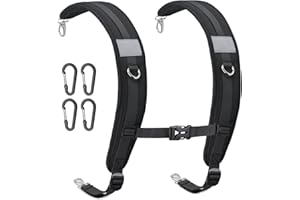 Pitozer Backpack Straps, Backpack Shoulder Strap for bags strap Replacement Padded Strap Adjustable with Metal/Plastic Clips