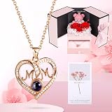 ADDWel Eternal Rose & I Love You Mum Necklace - Gift for Mum view 7
