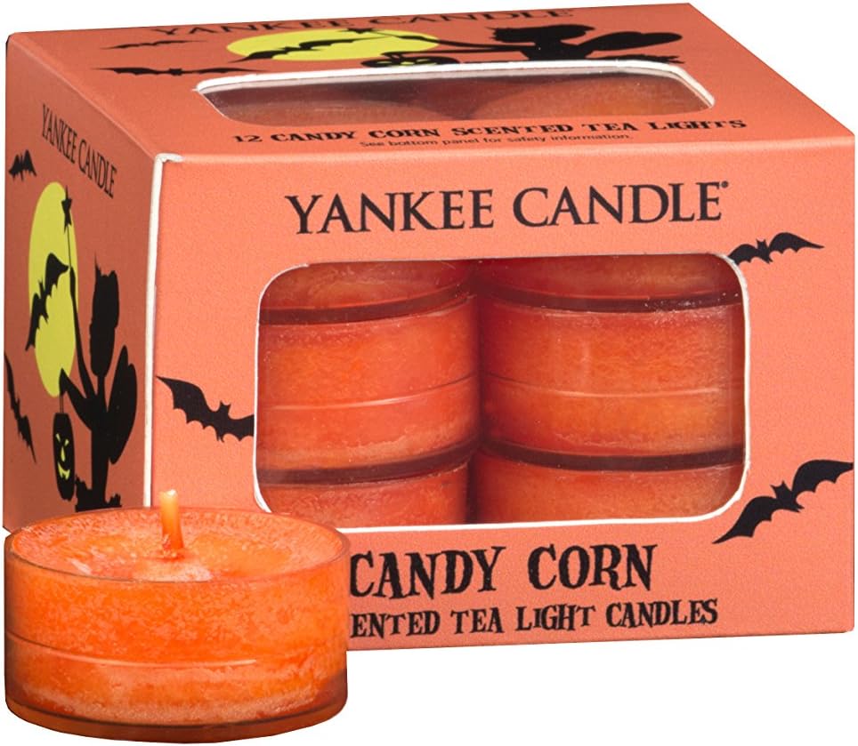 Yankee Candle Candy Corn Halloween Tea Light Candles 12