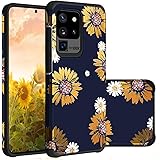 Samsung S20 Ultra Case,S20 Ultra Cases,Casewind Samsung Galaxy S20 Ultra Case Sunflower Glitter Slim Fit 2 in 1 Hard PC…