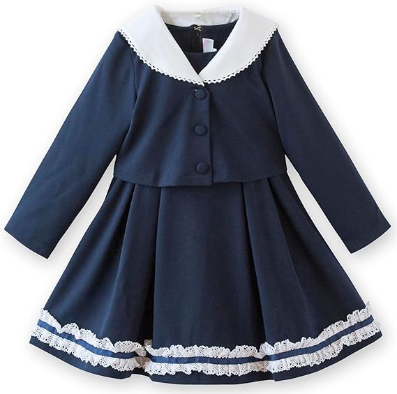 Amazon Catherine Cottage 入学式 卒園式 スーツ セーラー襟 スーツ ジャケット ワンピース Cc0415 1cm ネイビー Tak ワンピース チュニック 通販