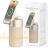 COLSUR Bluetooth Speaker, Magnetic Wireless Charger, Bluetooth Speakers with Night Light, 2 in 1 Wireless Charging Station for iPhone 17/16/15/14/13/12 Series, AirPods Pro 2/4/3/2（Gift Ideal）(Yellow)