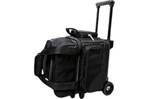 Pyramid Path Pro Deluxe Single Roller Bowling Bag With Separate Shoe Compartment (Up To US Mens Size 11), 2 Large Accessory Pockets, Padded Foam Ball Insert, Lifting Handles and Locking Square Handle