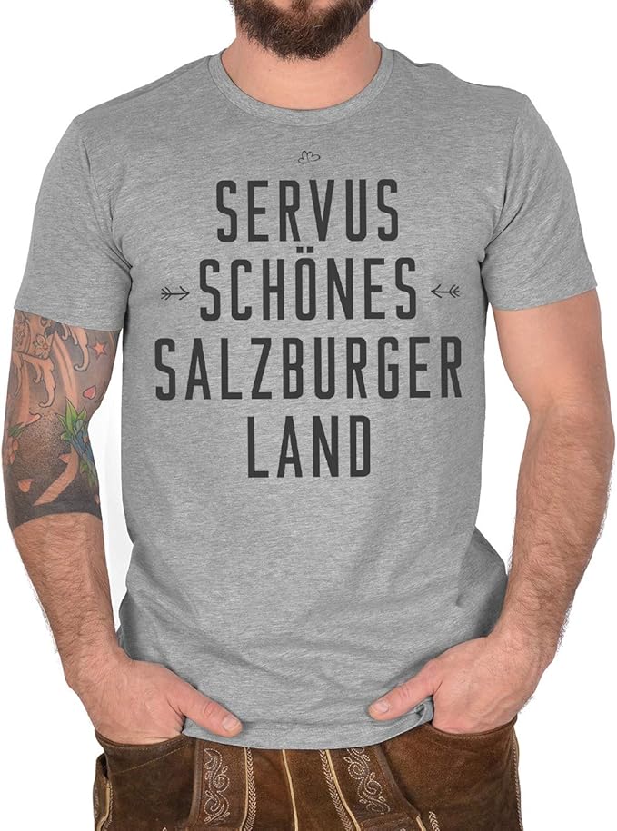 Lustiges Sprüche Shirt für Männer TShirt Servus schönes Salzburger