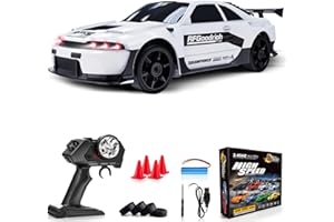 Everbigmai RC Drift Car 1:24 Remote Control Car 4WD 15KM/H High Speed Racing Sport Car with LED Lights RC Cars Toy Cars for Kids Boys Girls Adults Gifts Birthday Christmas Rechargeable Batteries
