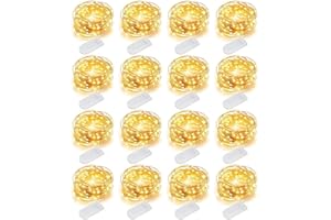 MUMUXI Battery Operated LED Fairy Lights, 16 Pack, 10ft Warm White, Waterproof, Energy Efficient, Indoor Outdoor Usage