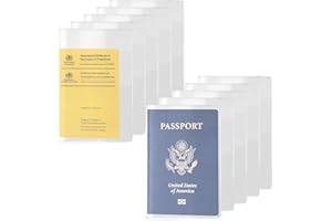 Clear Passport Cover, Waterproof Passport Protector Case, Vinyl Transparent Travel Boarding Pass Sleeve and ID Cards Holder O
